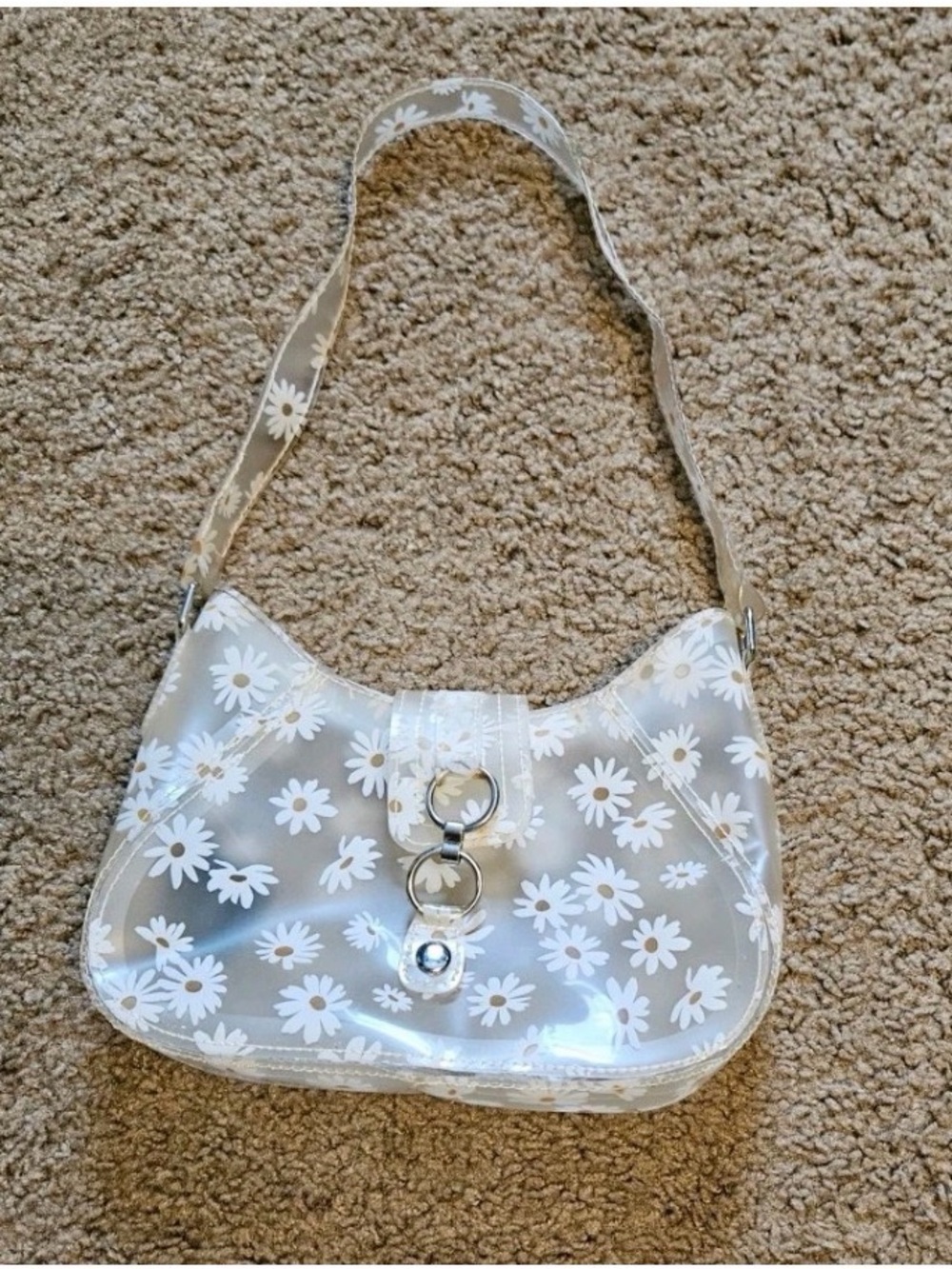 Transparent Purse with Daisies